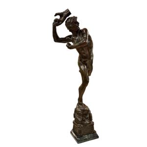 Sculpture Le Brabo By Jef Lambeaux Belgium Bronze 