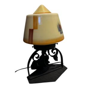 Art Deco Lamp With A Constructivist Globe 