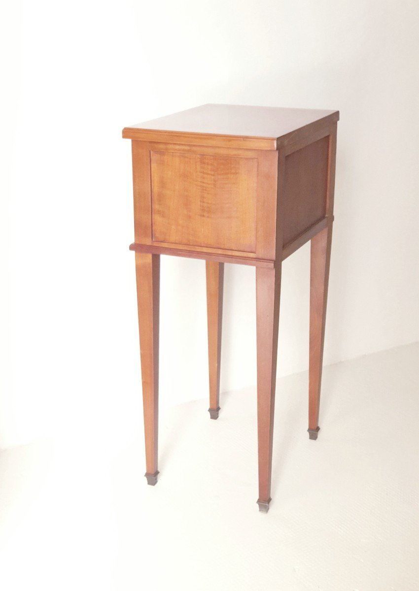 Pair Of Solid Cherry Wood Bedside Tables 1960-1970 France -photo-1