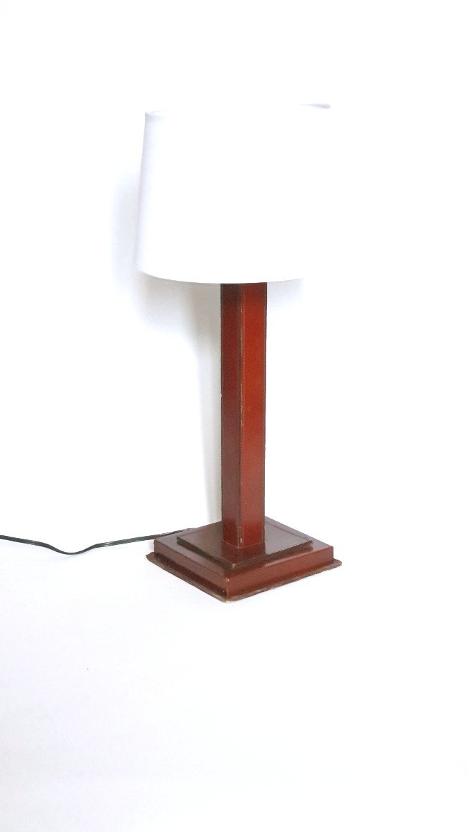 Lampe En Cuir Piqué Sellier XXe