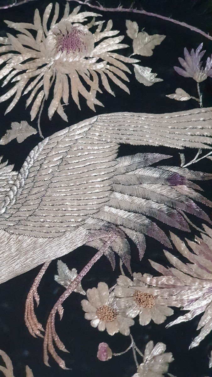 Fukuza Embroidery 19th Century Meiji Period Japan-photo-3