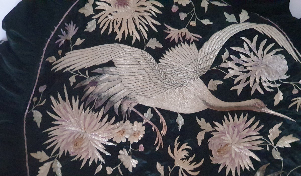 Fukuza Embroidery 19th Century Meiji Period Japan-photo-5