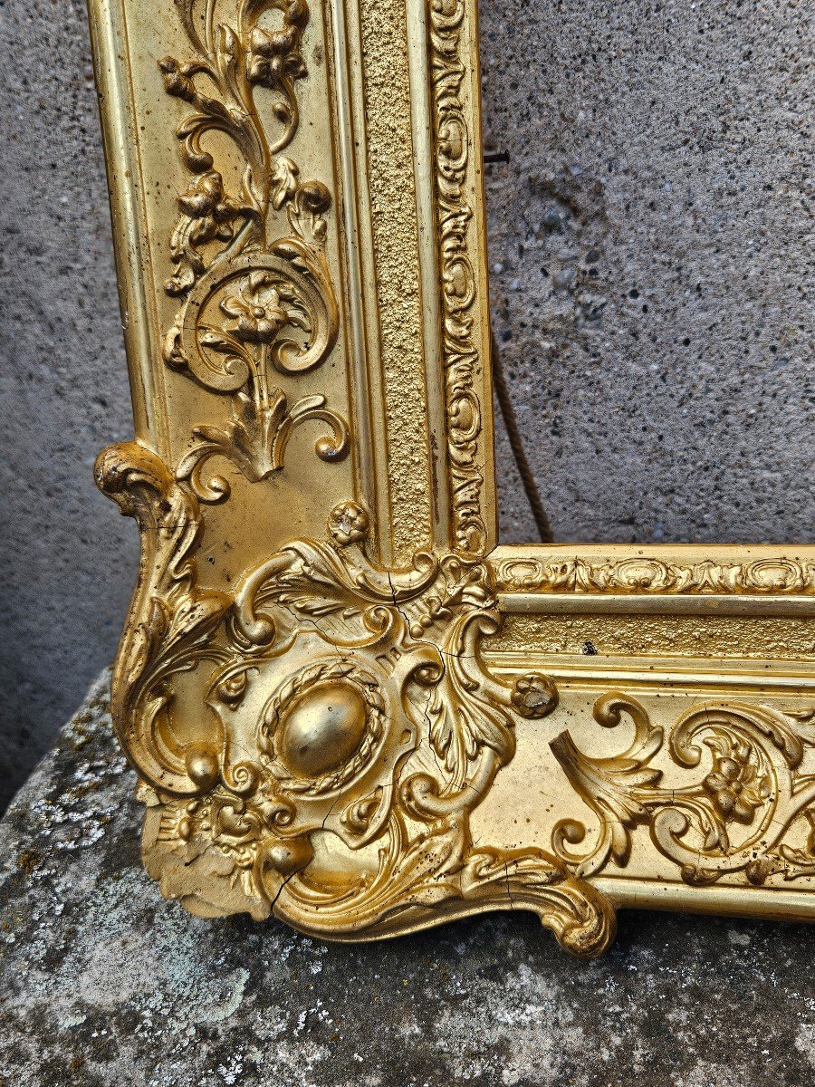 19th Century Wood And Gilded Stucco Frame - P. Souty-photo-3