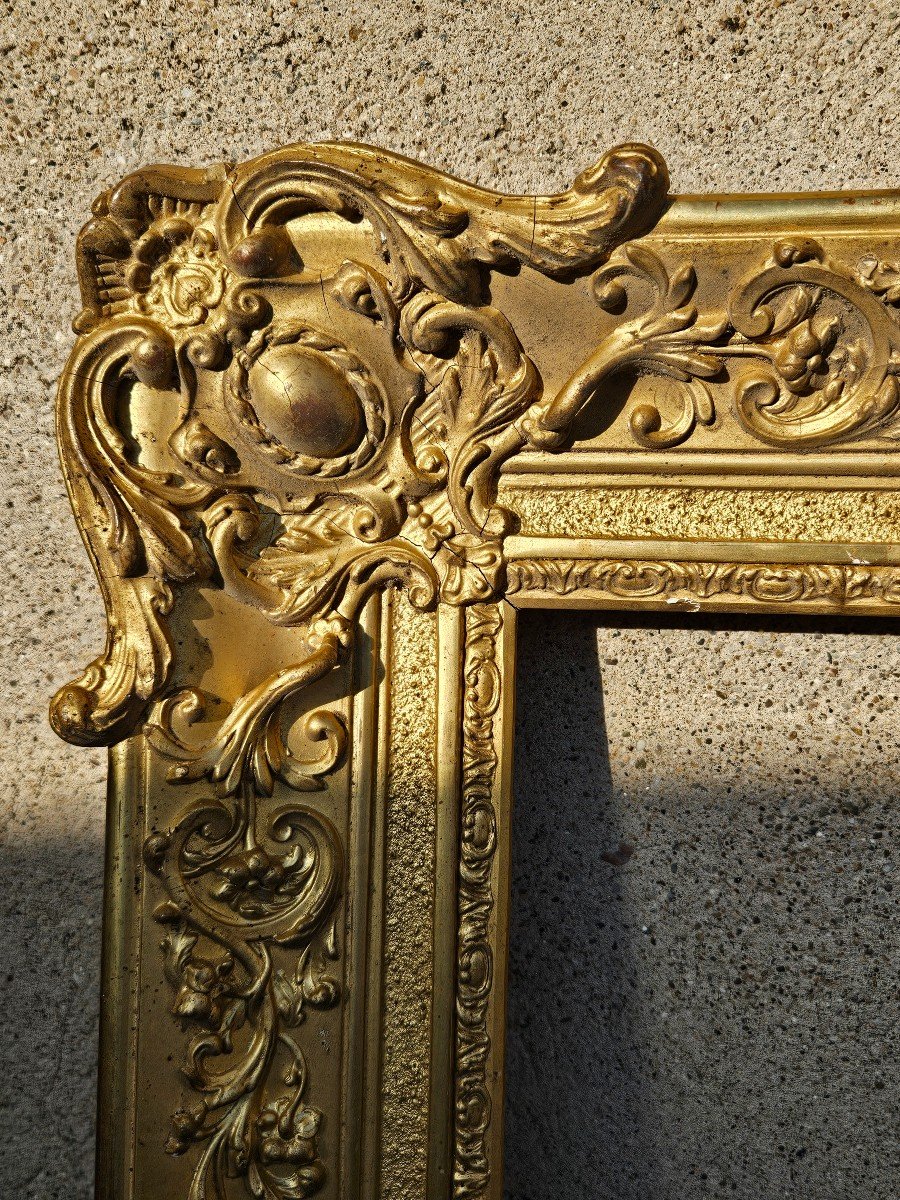 19th Century Wood And Gilded Stucco Frame - P. Souty-photo-3