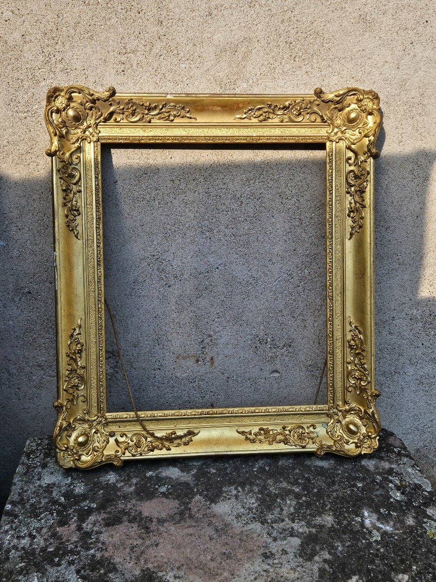 19th Century Wood And Gilded Stucco Frame - P. Souty