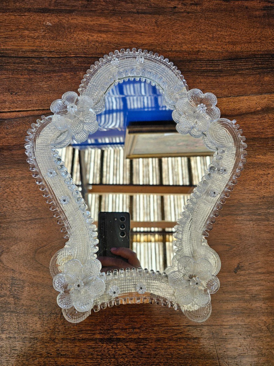 Vintage & Italian Murano Glass Venetian Mirror