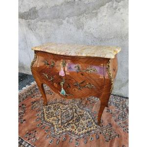 Inlaid Chest Of Drawers Stamped Marquant P.