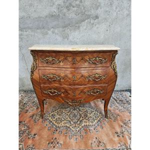 Louis XV Style Marquetry Chest Of Drawers