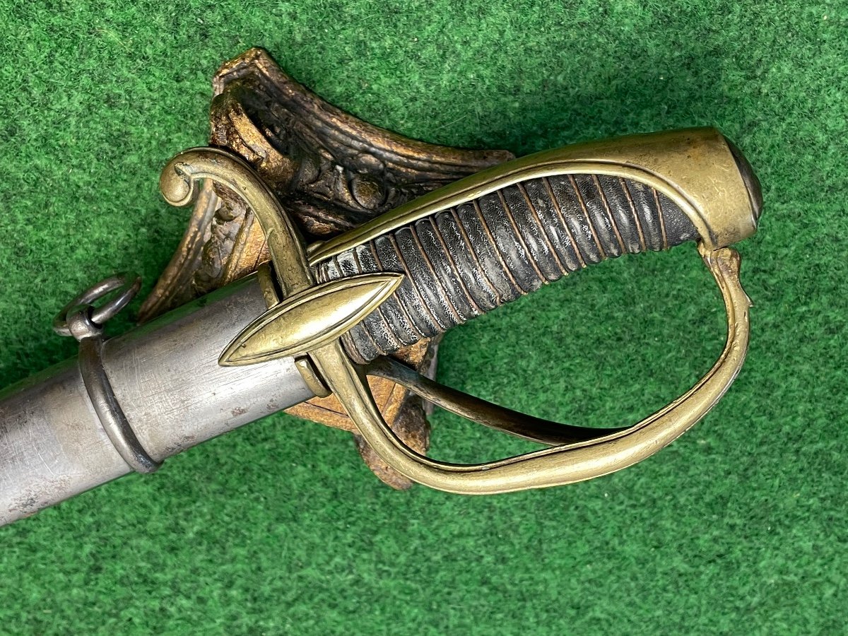 Sabre De Cavalerie Légère A La Chasseur   Modèle An IX  1er Empire  19 ème -photo-3