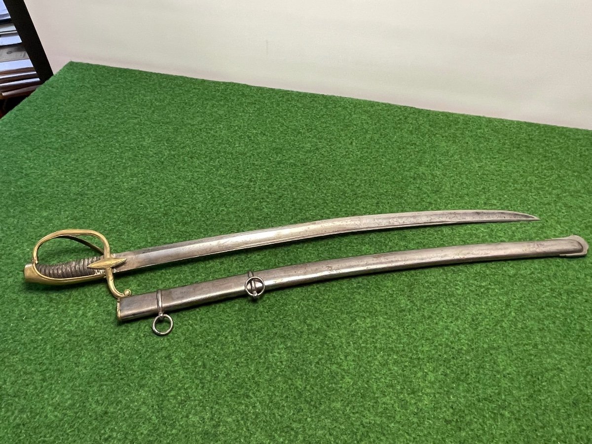 Sabre De Cavalerie Légère A La Chasseur   Modèle An IX  1er Empire  19 ème -photo-4