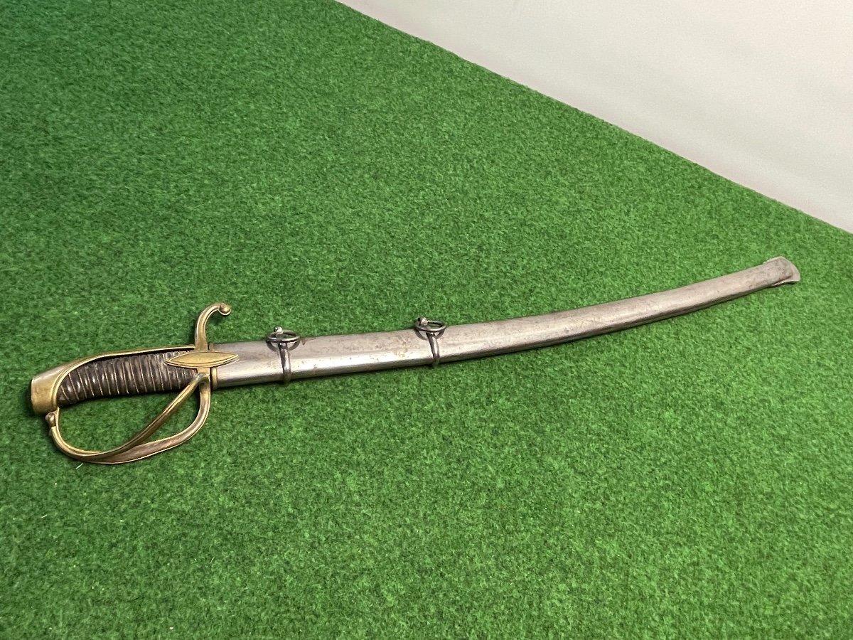 Sabre De Cavalerie Légère A La Chasseur   Modèle An IX  1er Empire  19 ème 