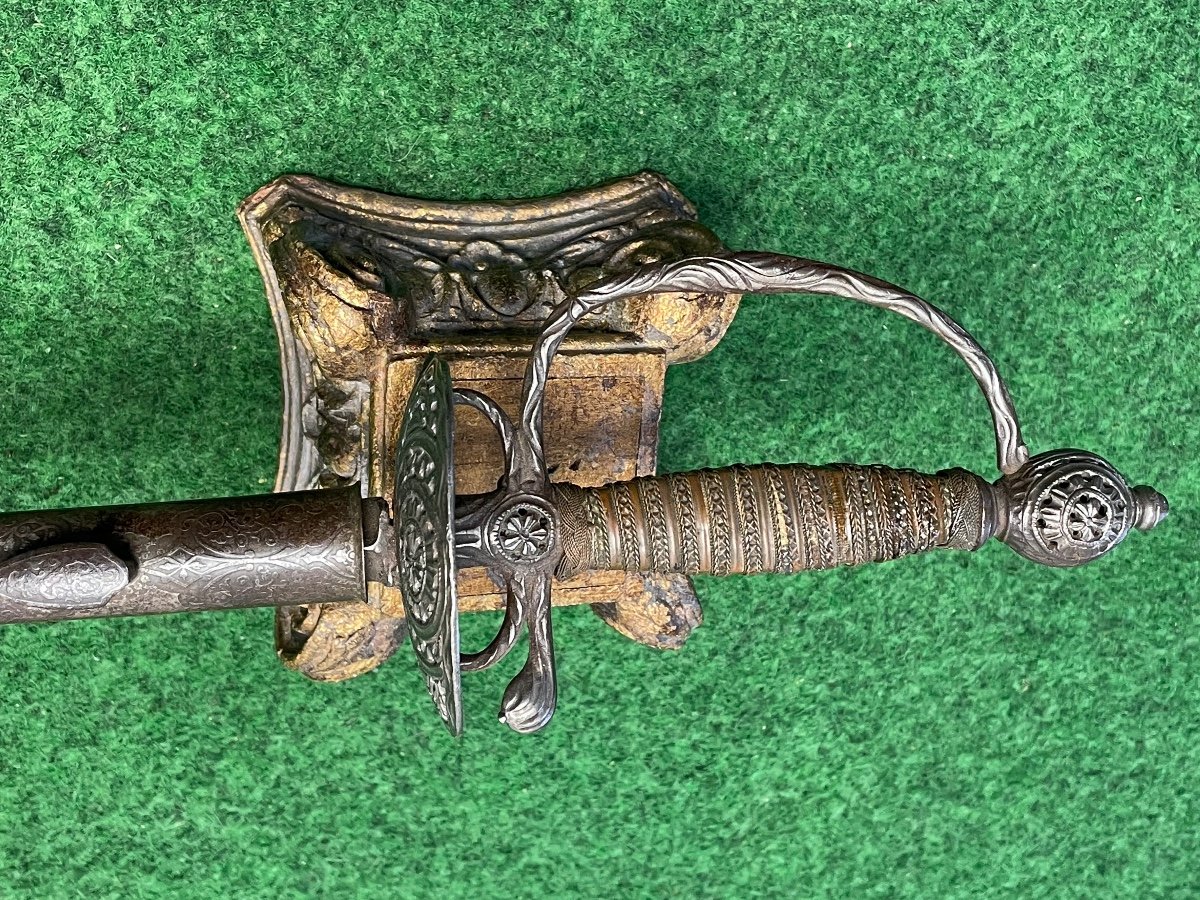 Officer's Sword A La Musketeer A "pas D Ane" Circa 1700 18th-photo-3