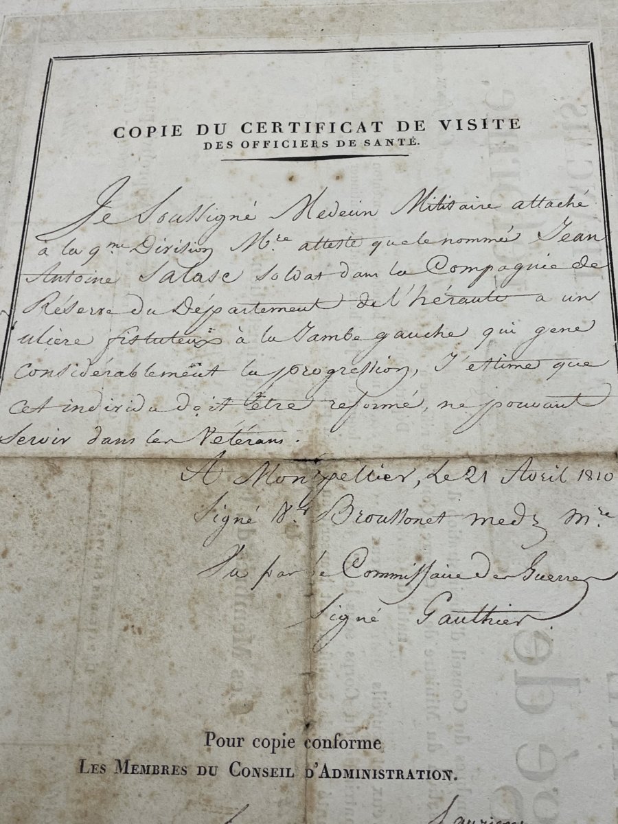 French Empire August 1, 1810 Reform Leave Of The Reserve Company 1810-photo-2
