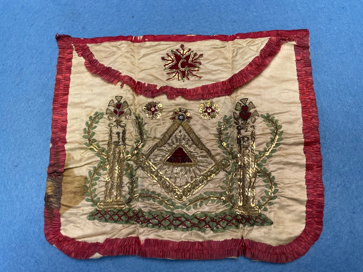 Apron Of Master Mason From The Grand Orient Period Late 18th Early 19th