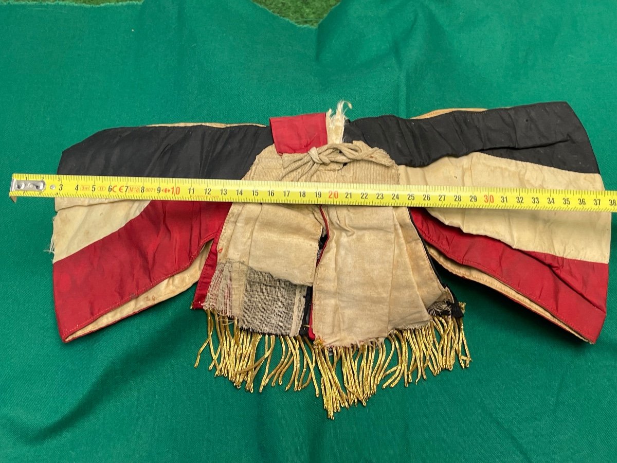 Cravate  De  Drapeau  Allemand Et Sa Croix De Fer  Guerre De 1870   19 ème -photo-1