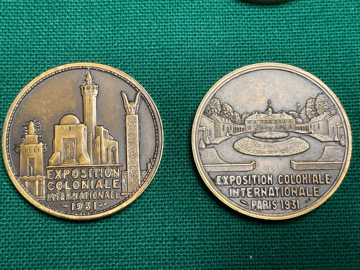 Medals From The Paris Art Deco International Colonial Exhibition Of 1931 No. 2-photo-3