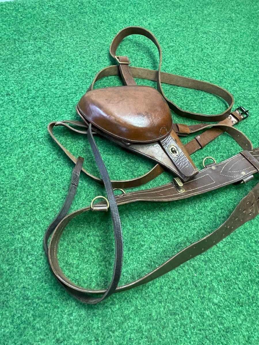 Revolver Case 1892, Its Harness, Belt And Wrist Strap Of The Revolver 1914 / 1918 Ww 1-photo-3