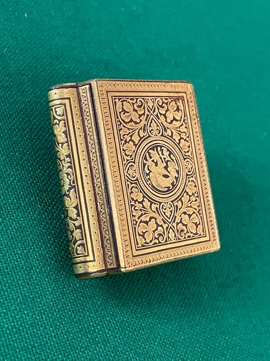 Small Pyrogenic Match Box In Art Nouveau Brass 19th Century -photo-4