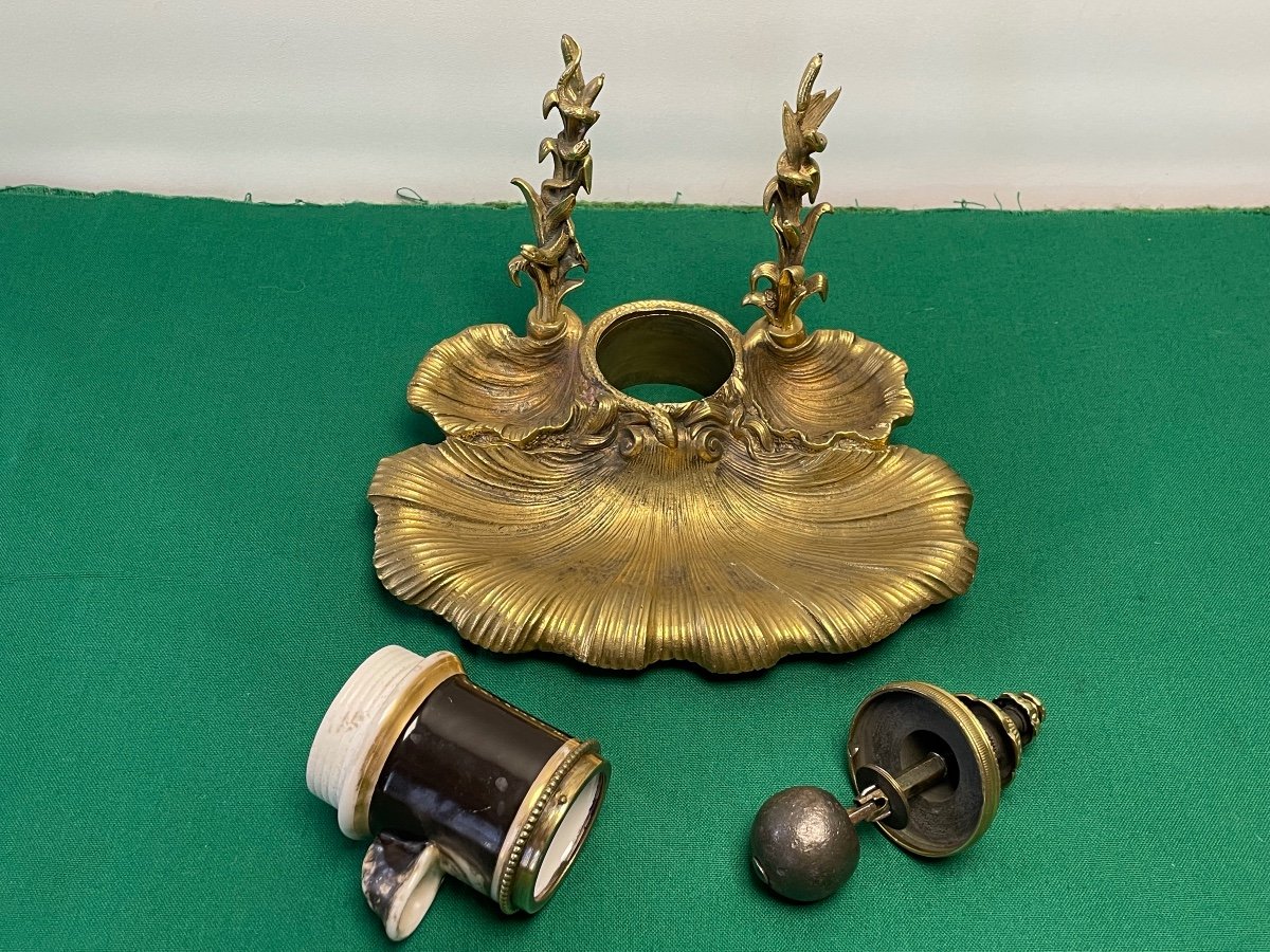 19th Century Pump Inkwell -photo-1