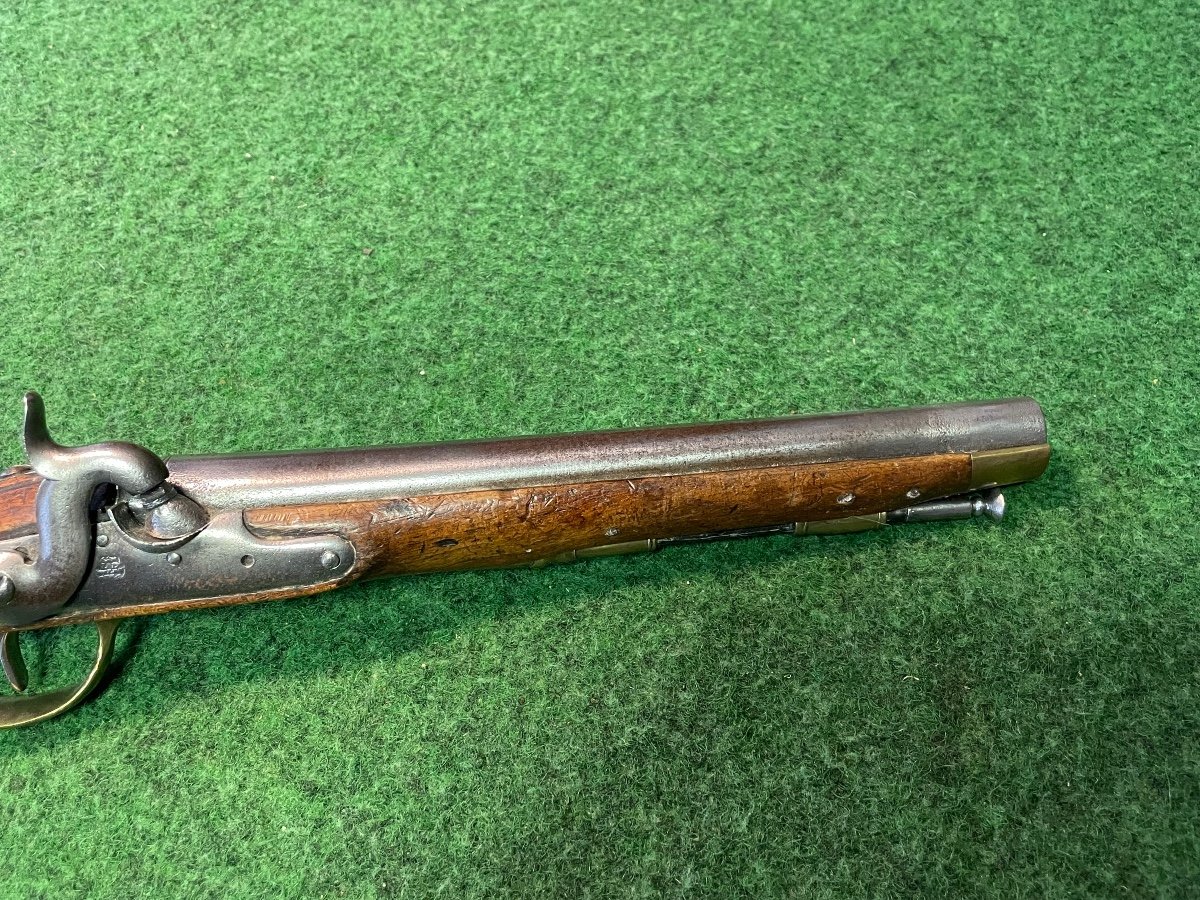 English Cast Iron Pistol From The First Empire Transformed To Percussion 19th -photo-3