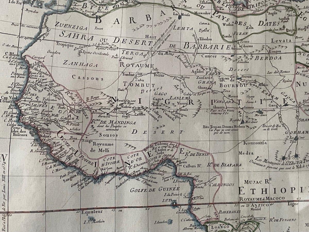 Map Of Africa Divided Into Its Main States And Isle De France By Caille 1753-photo-6