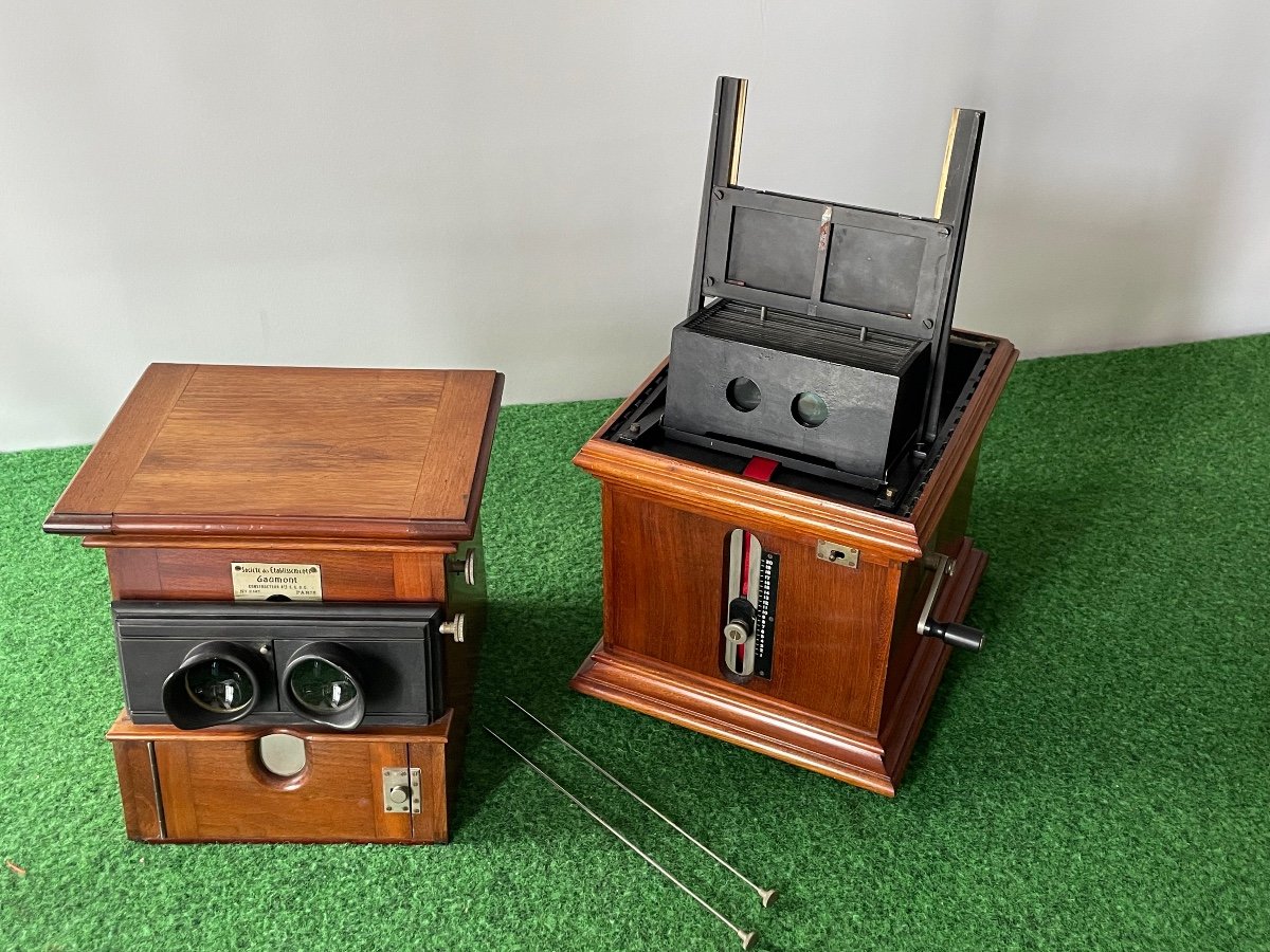 Gaumont Stereoscope Views Glasses 6 X 13 With Magazine Of 20 Plates From 1903 Early 20th-photo-4