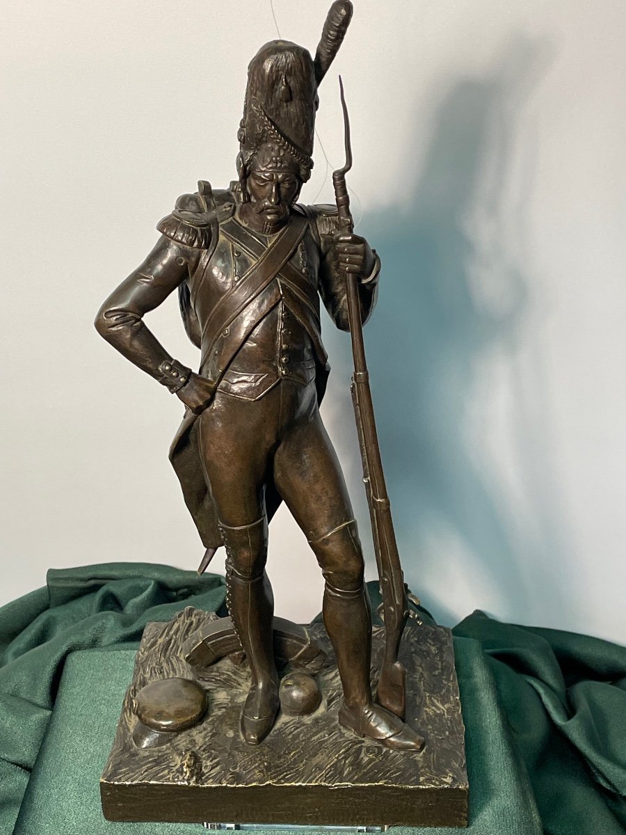 Grenadier Of The Imperial Guard 1st Empire Bronze 19th Century 