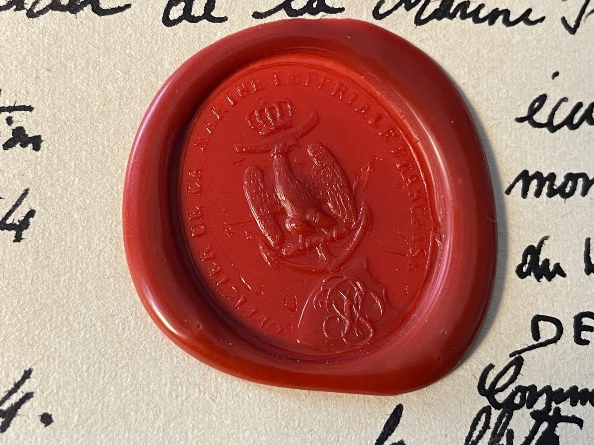 Officer's Stamp Of The French Imperial Navy, 1st Empire Period 1804-photo-4