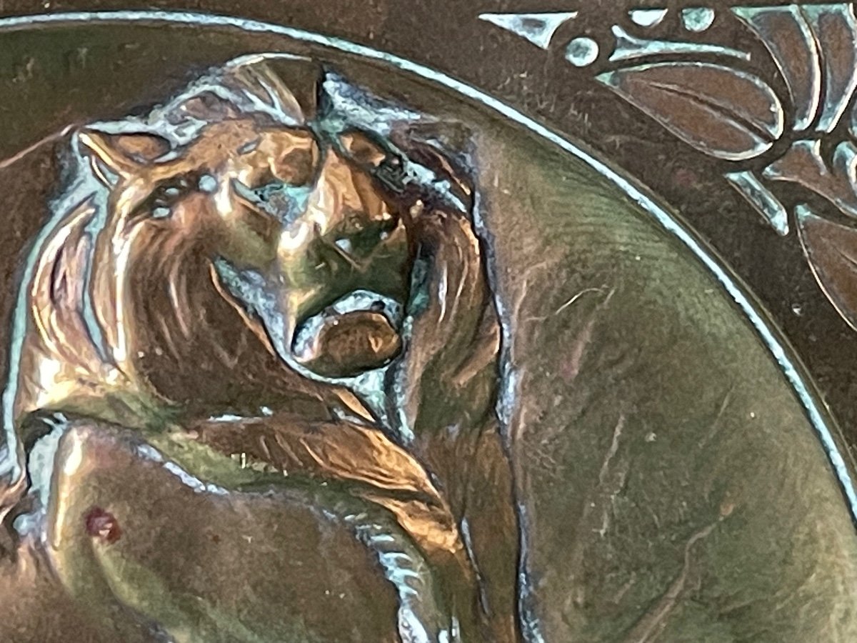 Bronze Bas Relief Lion Of Belfort By A. Bartholdi 19th-photo-3