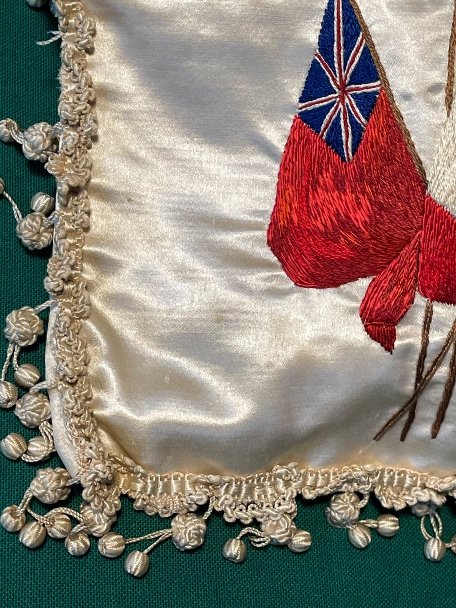 Silk Purse With Allied Flags 1914/1918 War 20th Century -photo-3