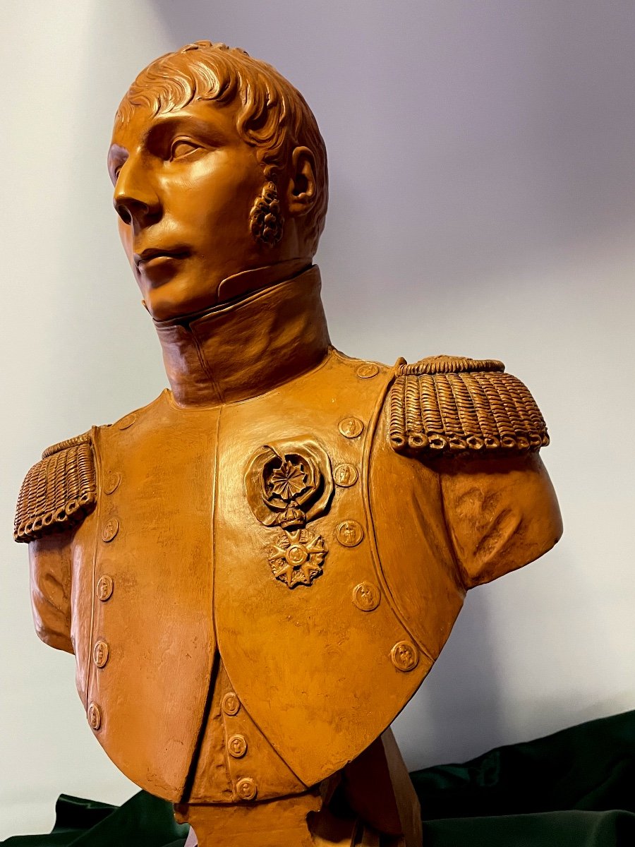 Terracotta Bust Of Colonel Liédot, Chief Of Staff Of The Engineers In Moscow, 1st Empire-photo-2