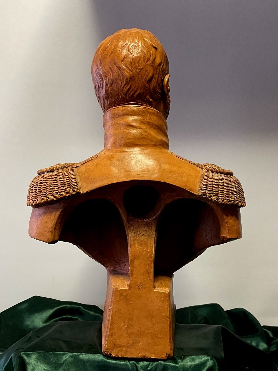 Terracotta Bust Of Colonel Liédot, Chief Of Staff Of The Engineers In Moscow, 1st Empire-photo-2