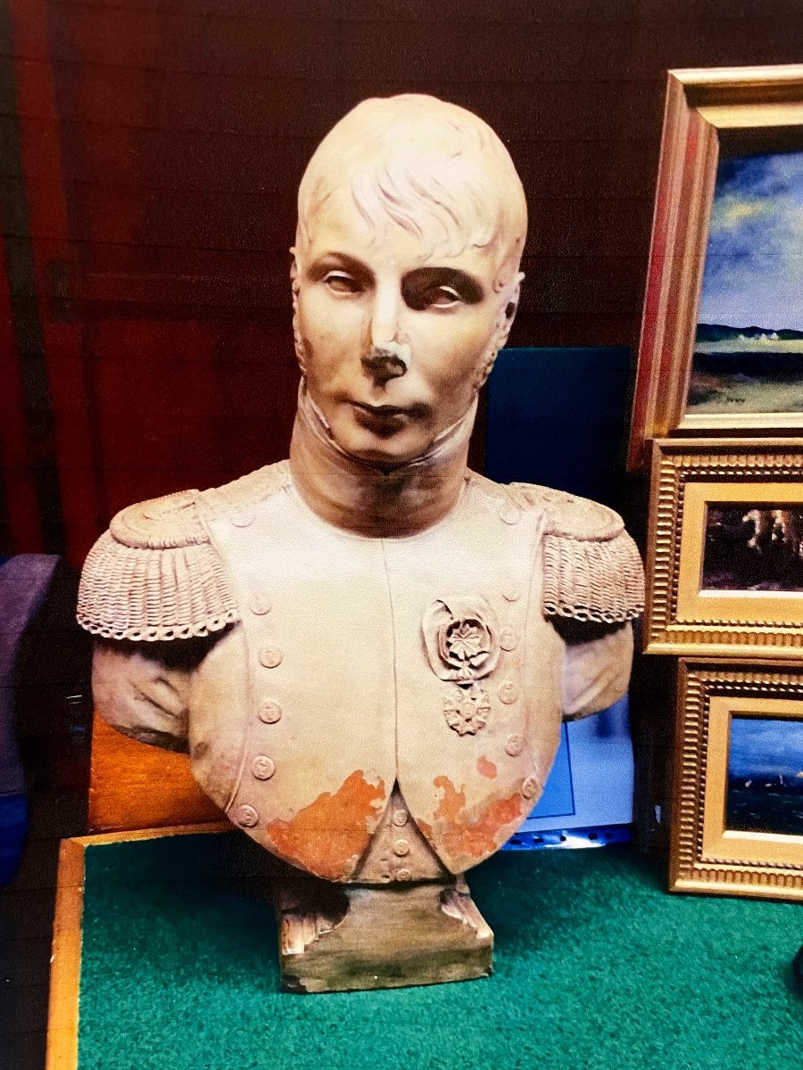 Terracotta Bust Of Colonel Liédot, Chief Of Staff Of The Engineers In Moscow, 1st Empire-photo-8