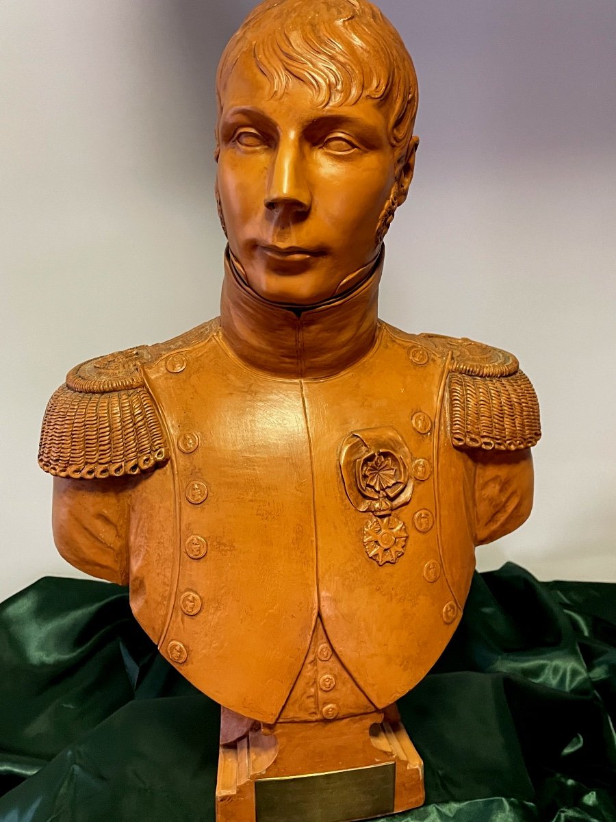 Terracotta Bust Of Colonel Liédot, Chief Of Staff Of The Engineers In Moscow, 1st Empire