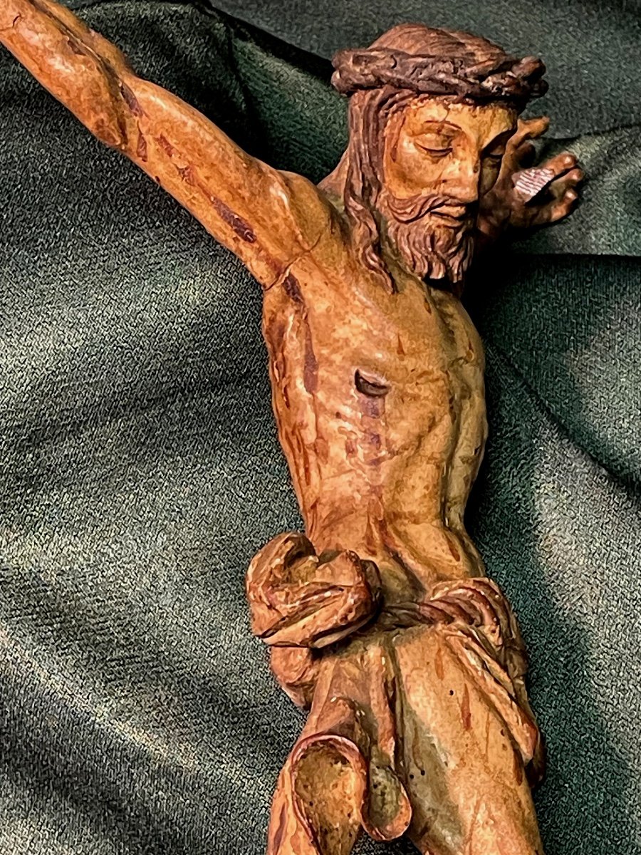 18th Century Polychrome Wooden Christ -photo-5