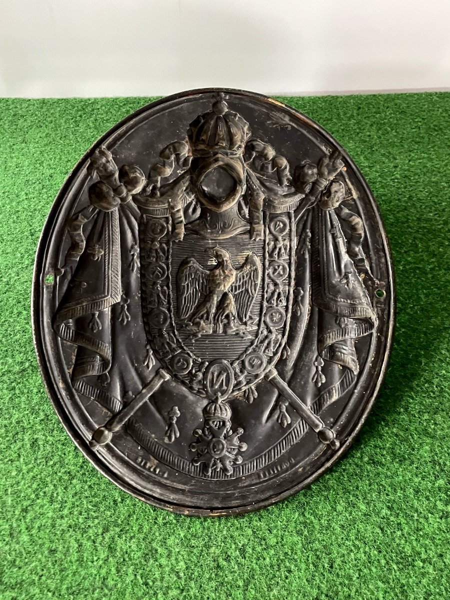 Plaque d'Officier Ministériel " Notaire " époque  Napoléon III 19 ème -photo-1