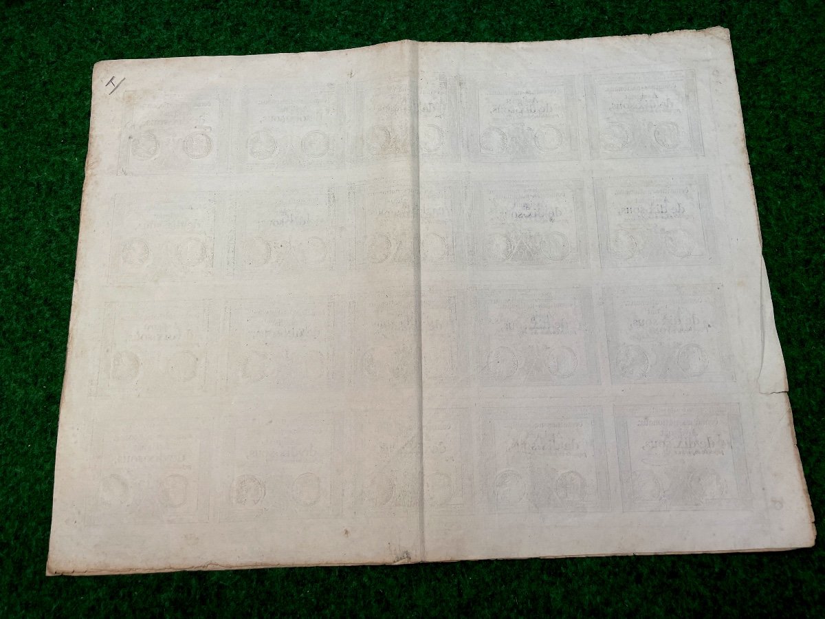 Sheet Of 10 Sous Assignats From The First Year Of The Republic 1792, 18th Century Period N1-photo-3