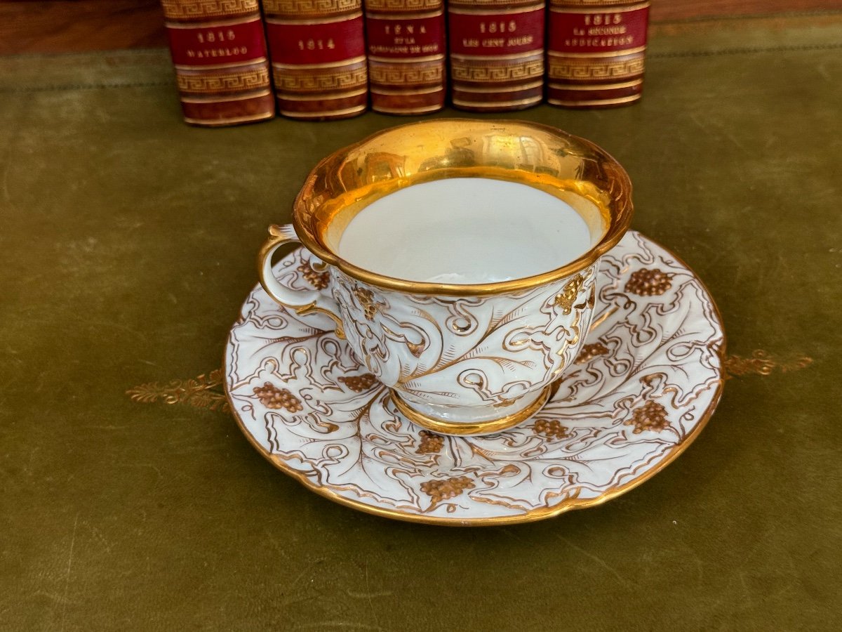 Fisher 1818 Bohemian Porcelain Teacup. 19th Century Period -photo-2