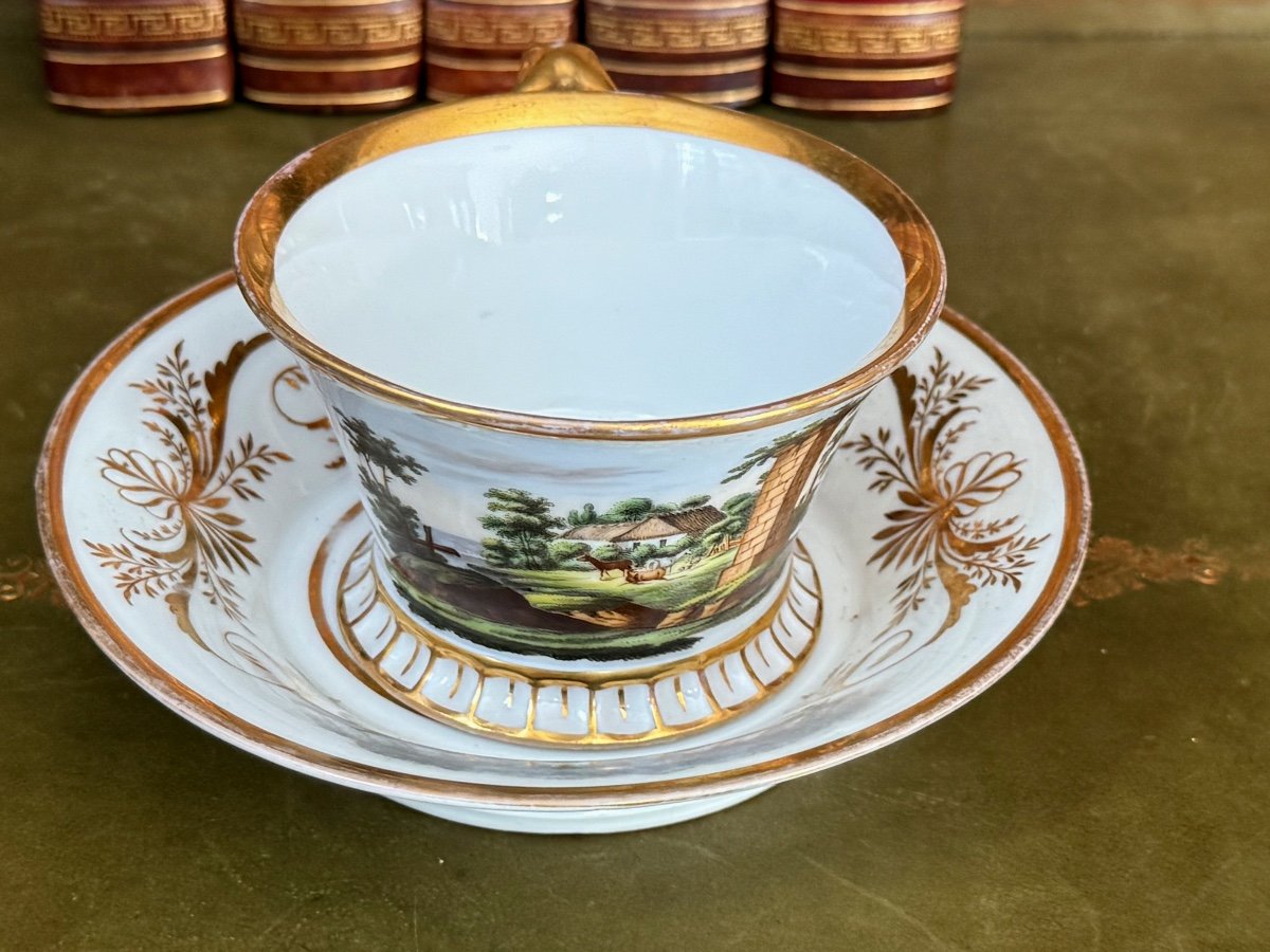 Tasse  A Thé  Porcelaine  De Bohème  1800   1er  Empire  Epoque  19 ème -photo-3