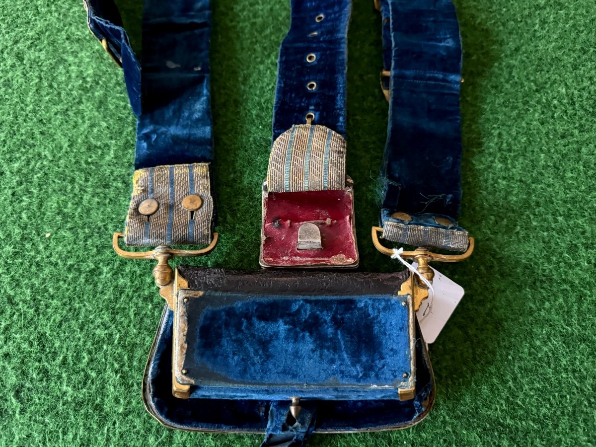 Cartridge Pouch And Officer's Belt Of Grand Uniform Of Chasseurs Imperial Guard Napoleon III-photo-4