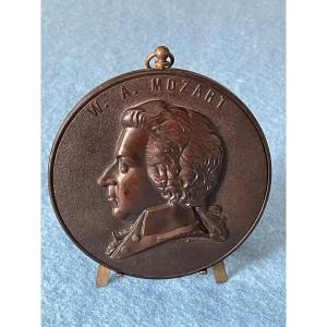Large Hardwood Medal By Mozart Napoleon III Period 19th Century