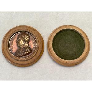 Saint Helena Bronze Memorial Medal In Its Original Box 19th