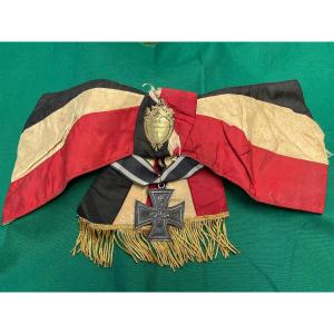 German Flag Tie And Its Iron Cross War Of 1870 19th 