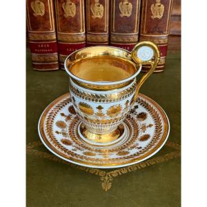 Tasse A Chocolat d'époque 1er Empire   Porcelaine De Paris  19 ème 