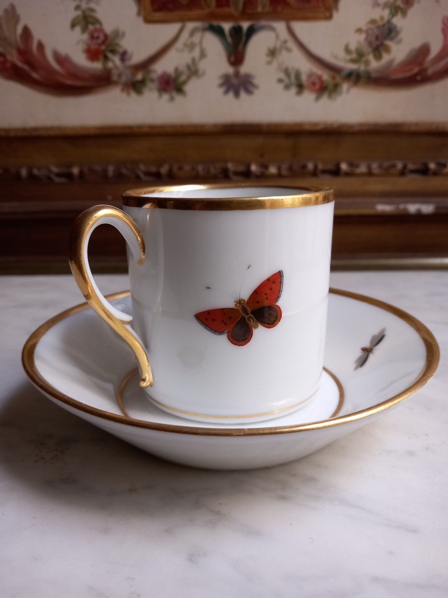 Paris Porcelain - Cup And Its Saucer - Empire Period-photo-2