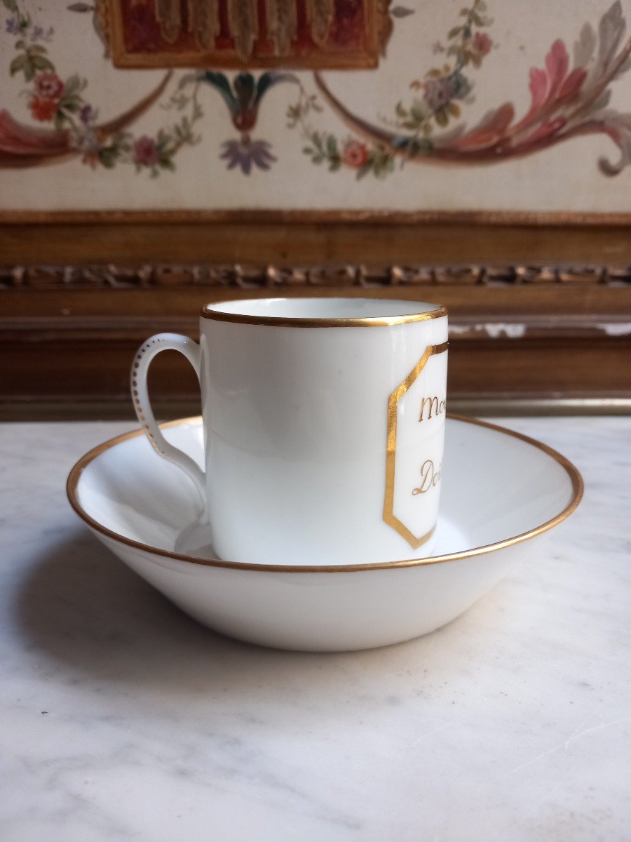 Porcelaine De Paris- Tasse Et Sa Sous Tasse - époque Directoire-photo-2