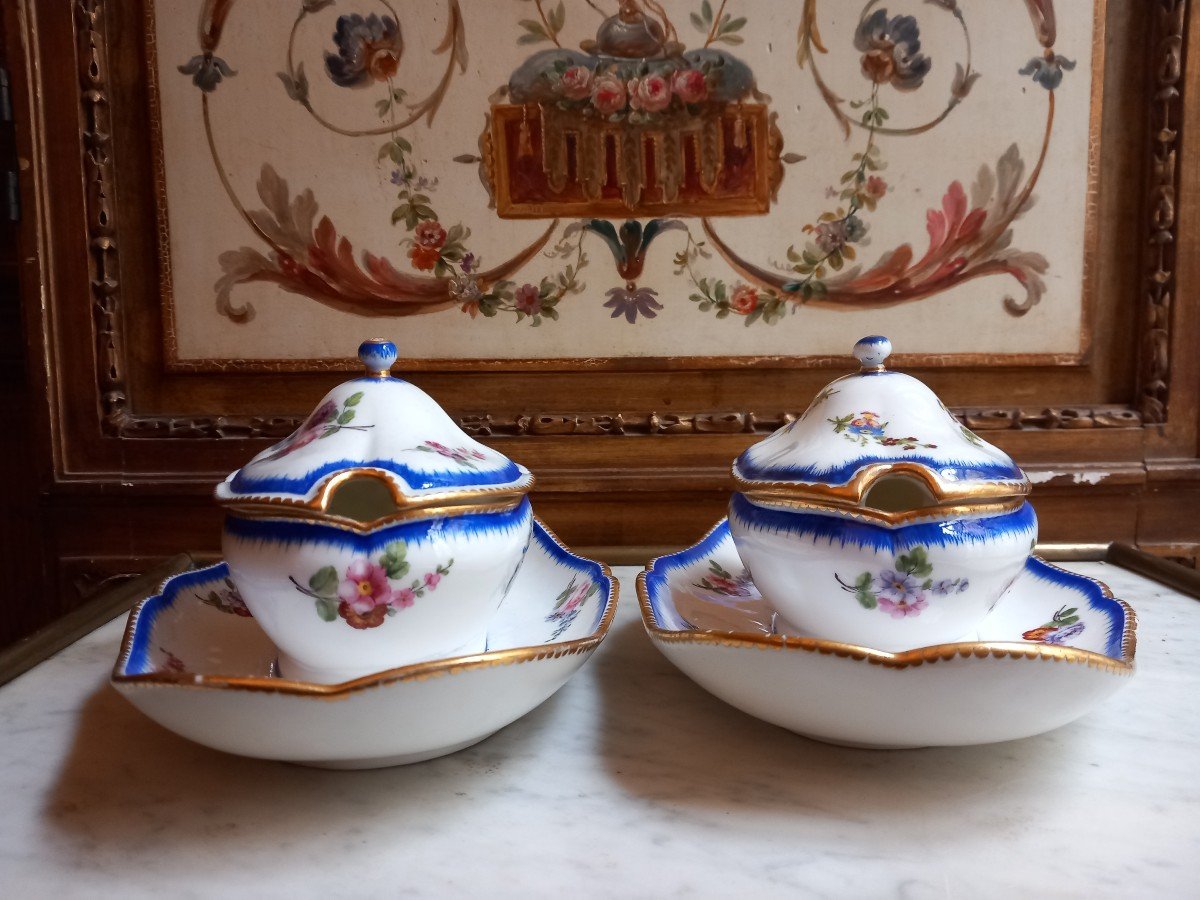 Sèvres - Paire De Sucriers En Porcelaine Tendre - XVIIIe Siècle -photo-4