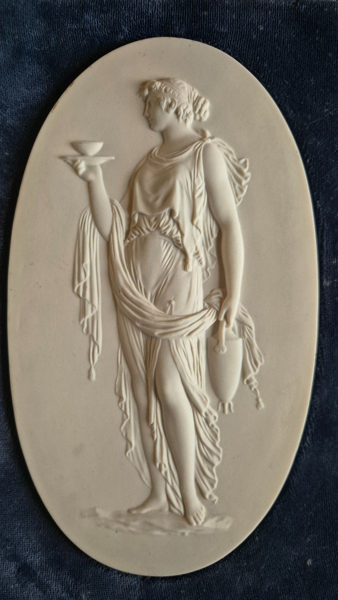 Manufacture De Sèvres, Pair Of Biscuit Plaques Representing Vestal Virgins-photo-3