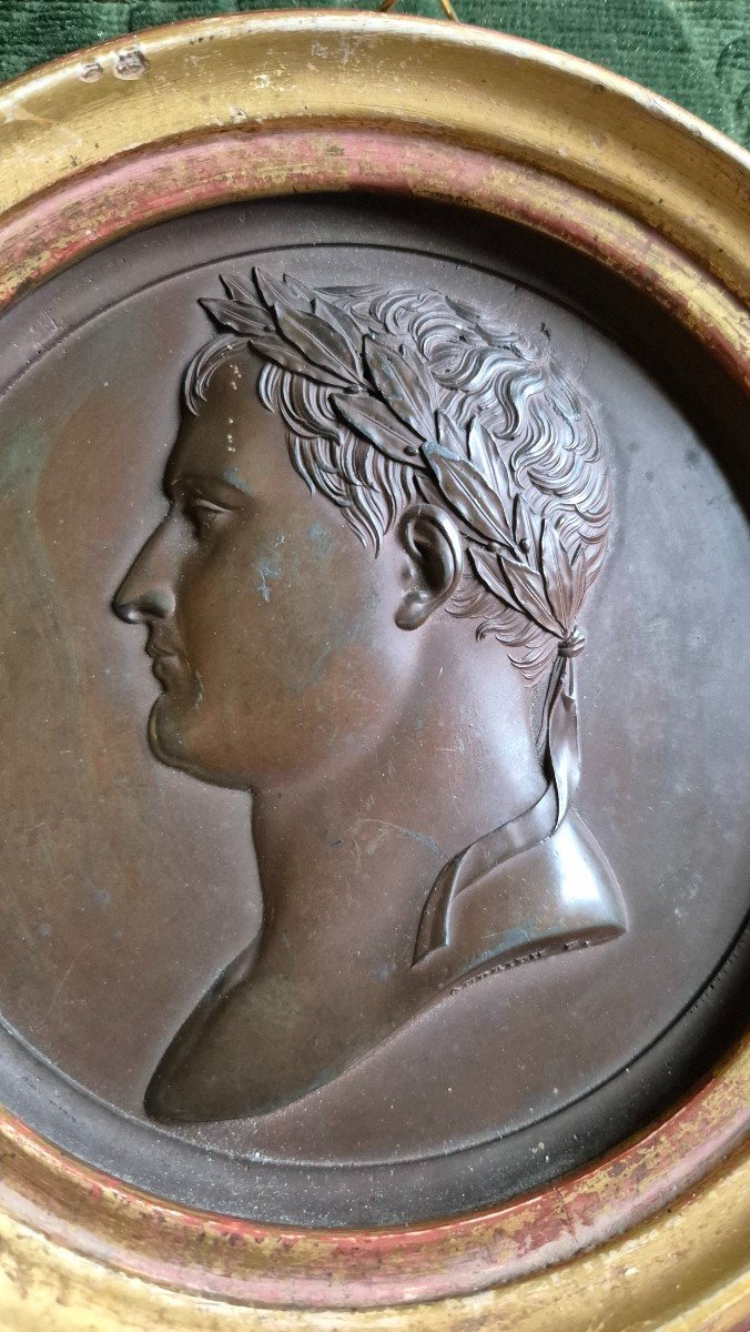 Grande Médaille Bronze Napoléon 1er Par Andrieu (1761-1812)-photo-2