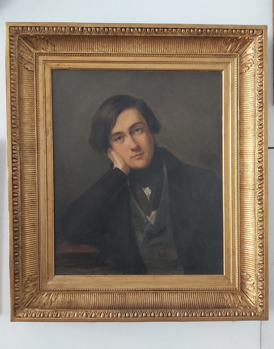 Romantic School - Portrait Of Young Man Early Nineteenth